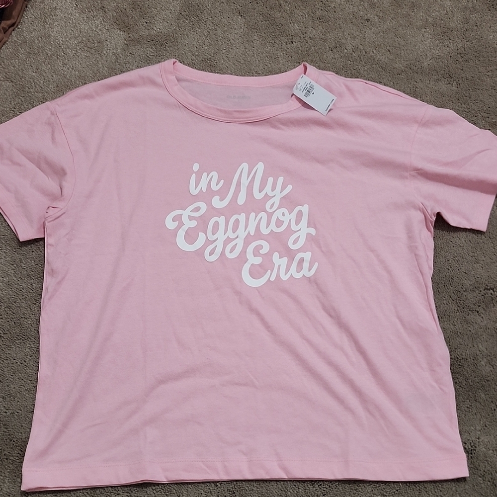 Pink Graphic Tee - In My Eggnog Era